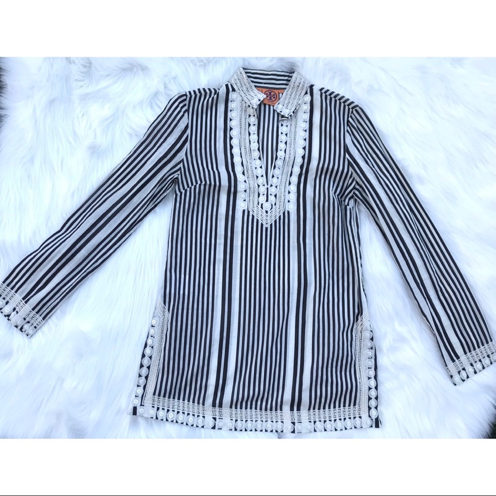 Tory Burch Striped Print Tunic